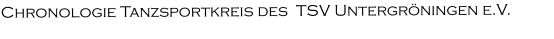 Chronologie Tanzsportkreis des  TSV Untergröningen e.V.